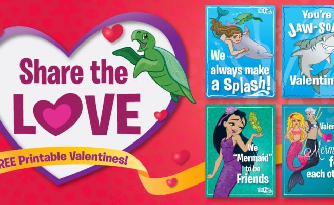 Printable Mermaid Valentines